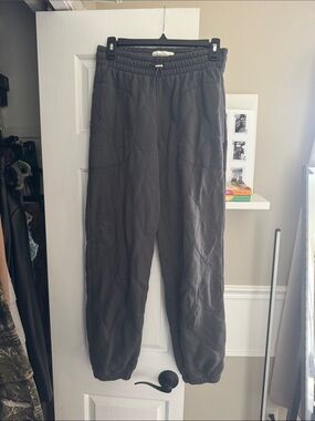 Abercrombie & Fitch Quilted Track Joggers - Charcoal